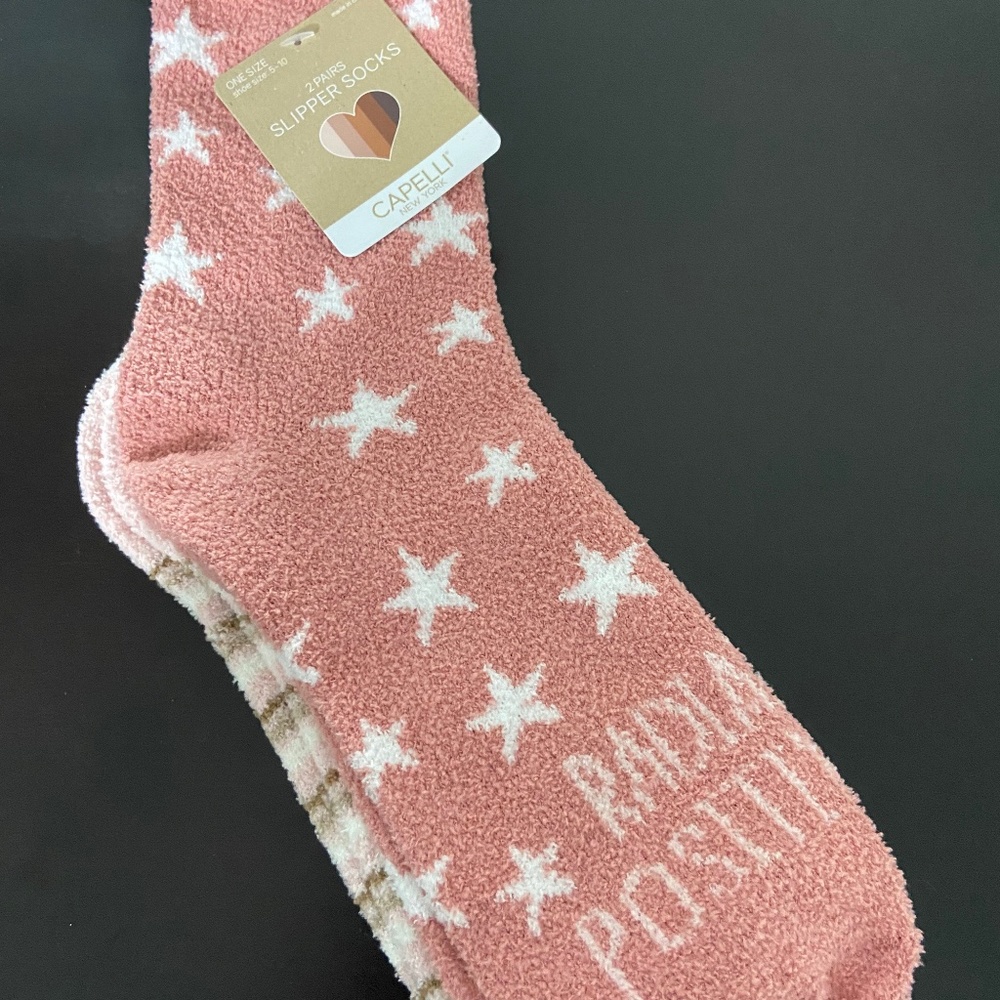 Capelli Women's Cozy Soft Slipper Socks - 2 pair